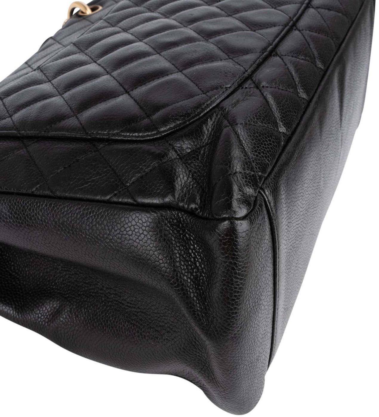 Chanel Quilted Caviar Leather Grand Shopping Tote Shoulder Bag