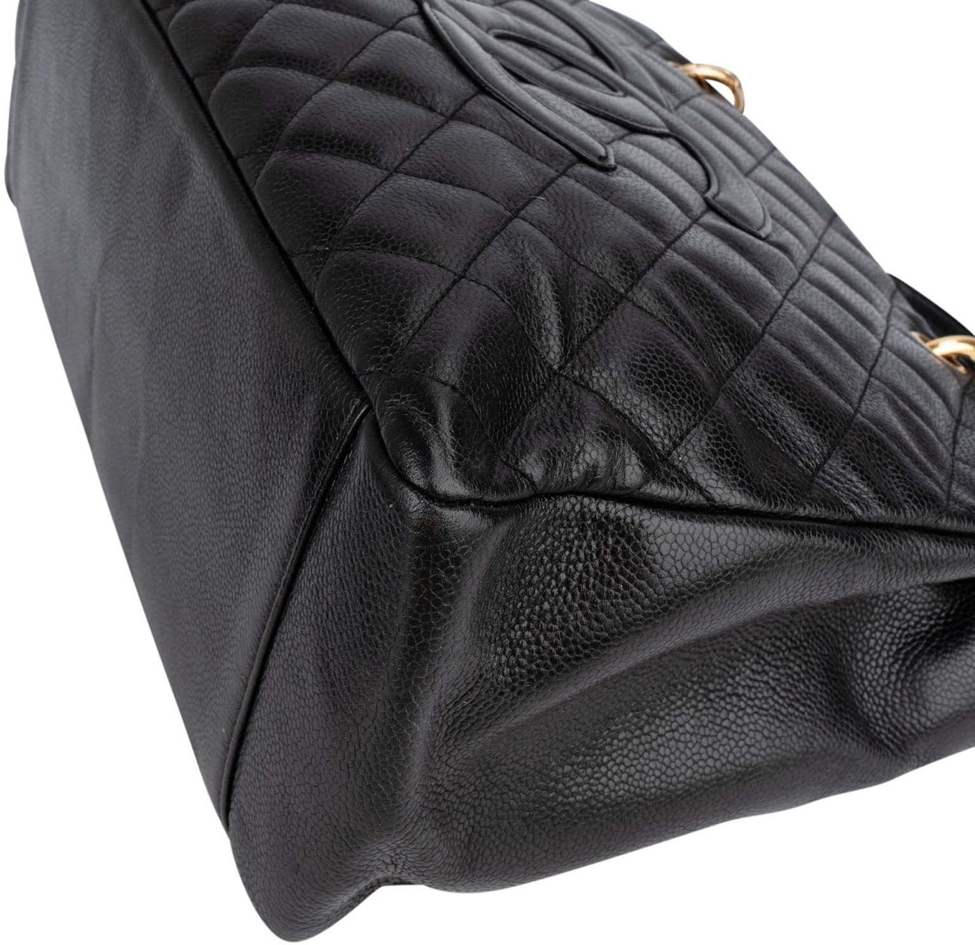 Chanel Quilted Caviar Leather Grand Shopping Tote Shoulder Bag