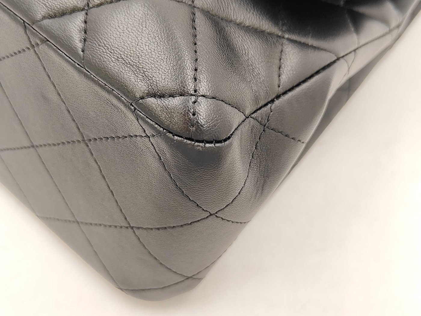 Chanel Classic Timeless Double Flap Quilted Lambskin Jumbo