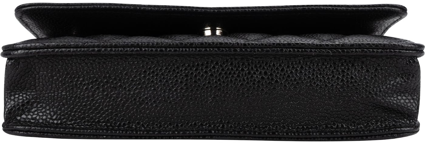 Chanel Quilted Caviar Leather Wallet on Chain Crossbody Bag