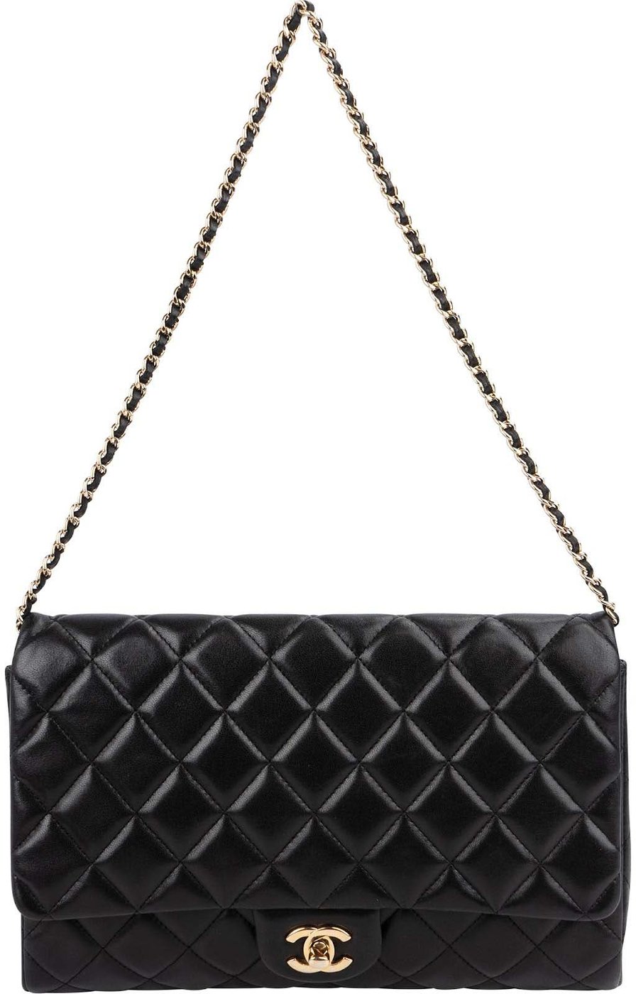 Chanel Quilted Lambskin Medium Single Flap Shoulder Bag