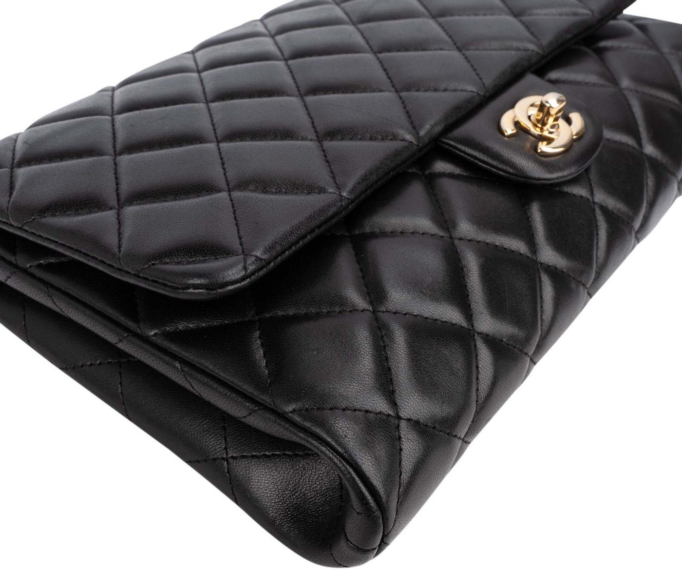 Chanel Quilted Lambskin Medium Single Flap Shoulder Bag