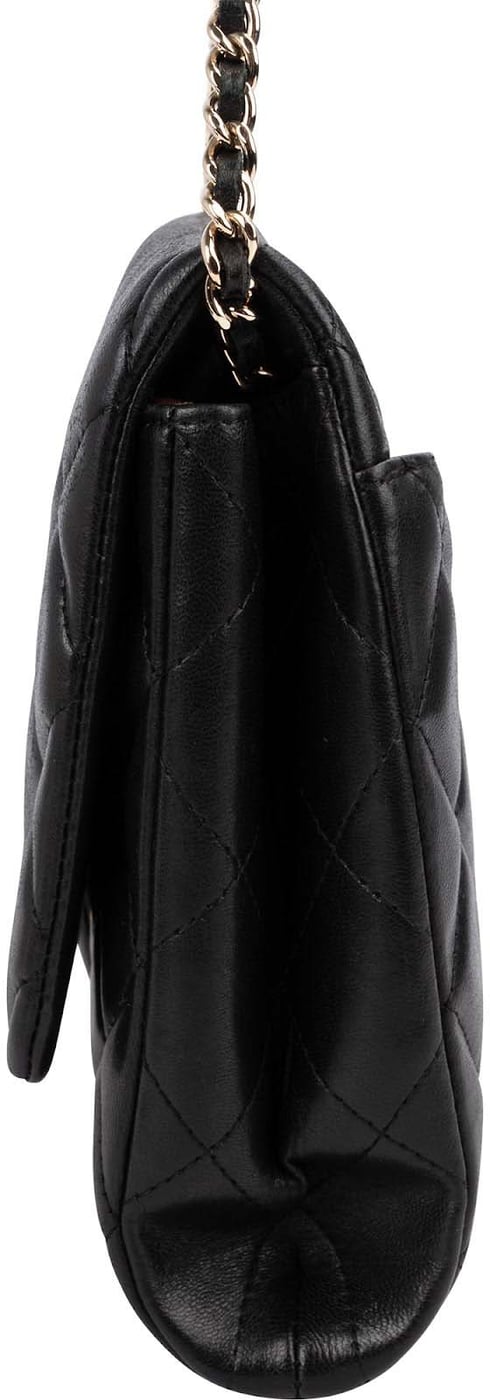 Chanel Quilted Lambskin Medium Single Flap Shoulder Bag
