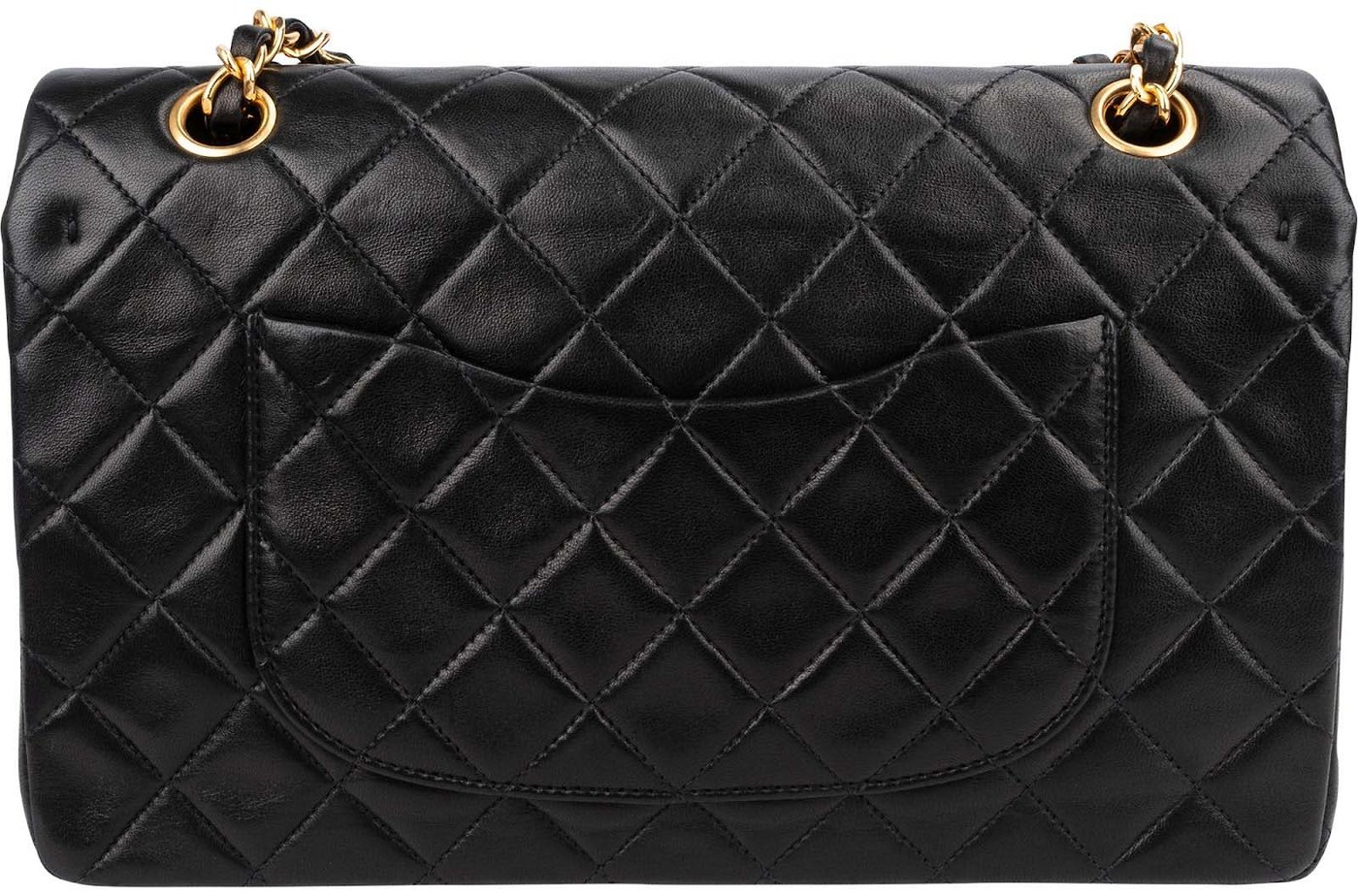 Chanel Quilted Lambskin Medium 24K Gold Double Flap Shoulder Bag