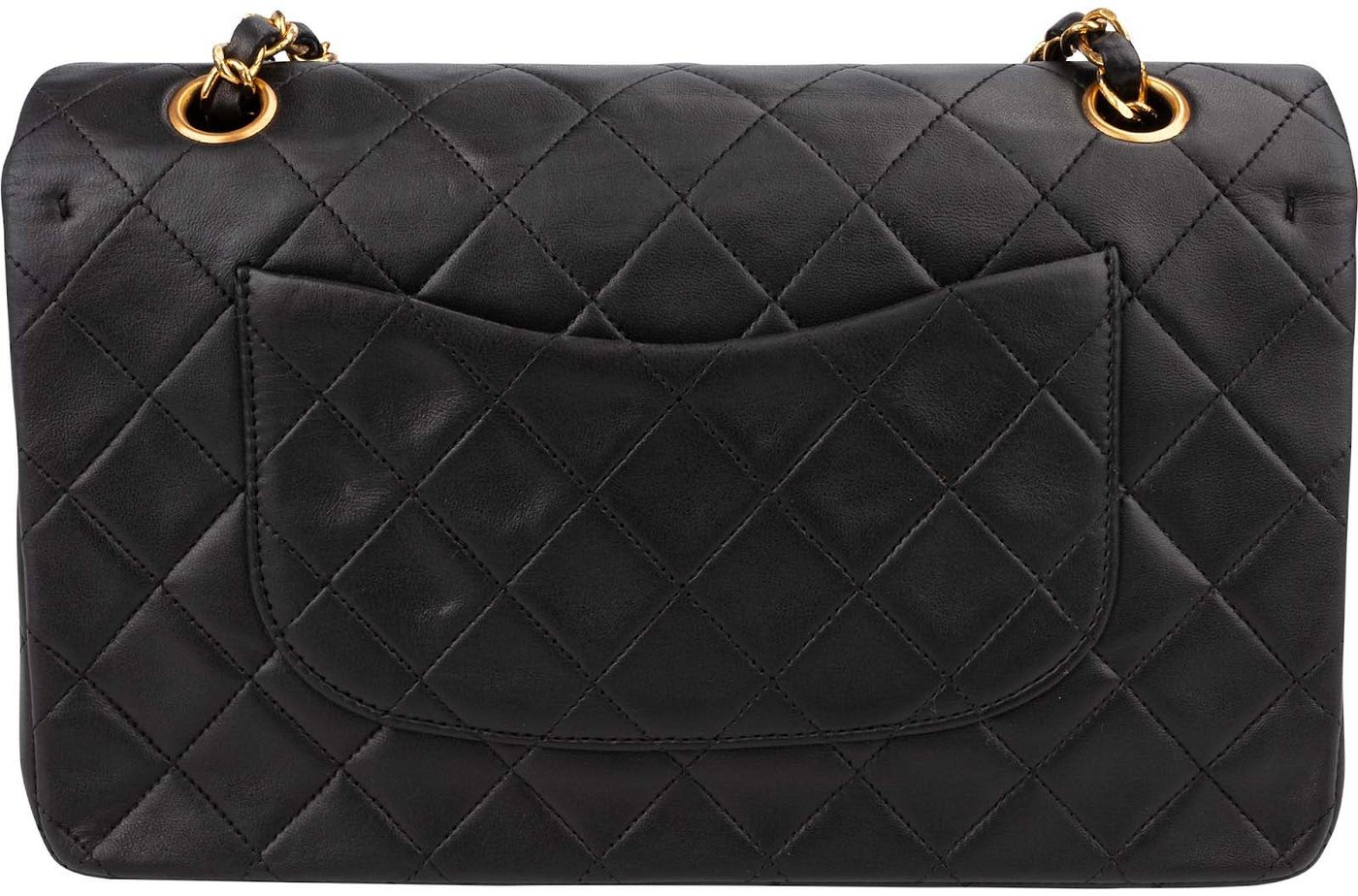Chanel Quilted Lambskin Medium 24K Gold Double Flap Shoulder Bag