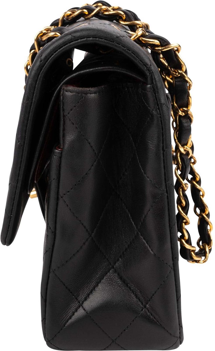 Chanel Quilted Lambskin Medium 24K Gold Double Flap Shoulder Bag