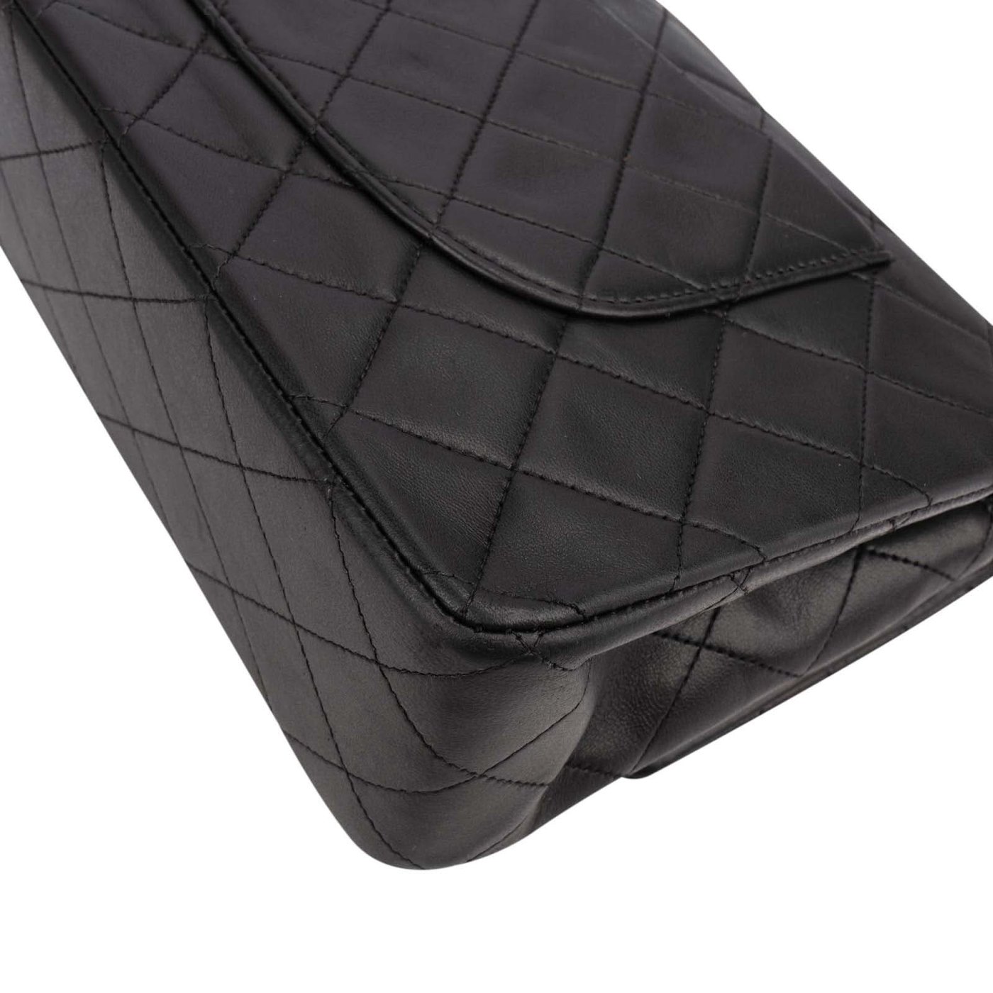 Chanel Quilted Lambskin Medium 24K Gold Double Flap Shoulder Bag