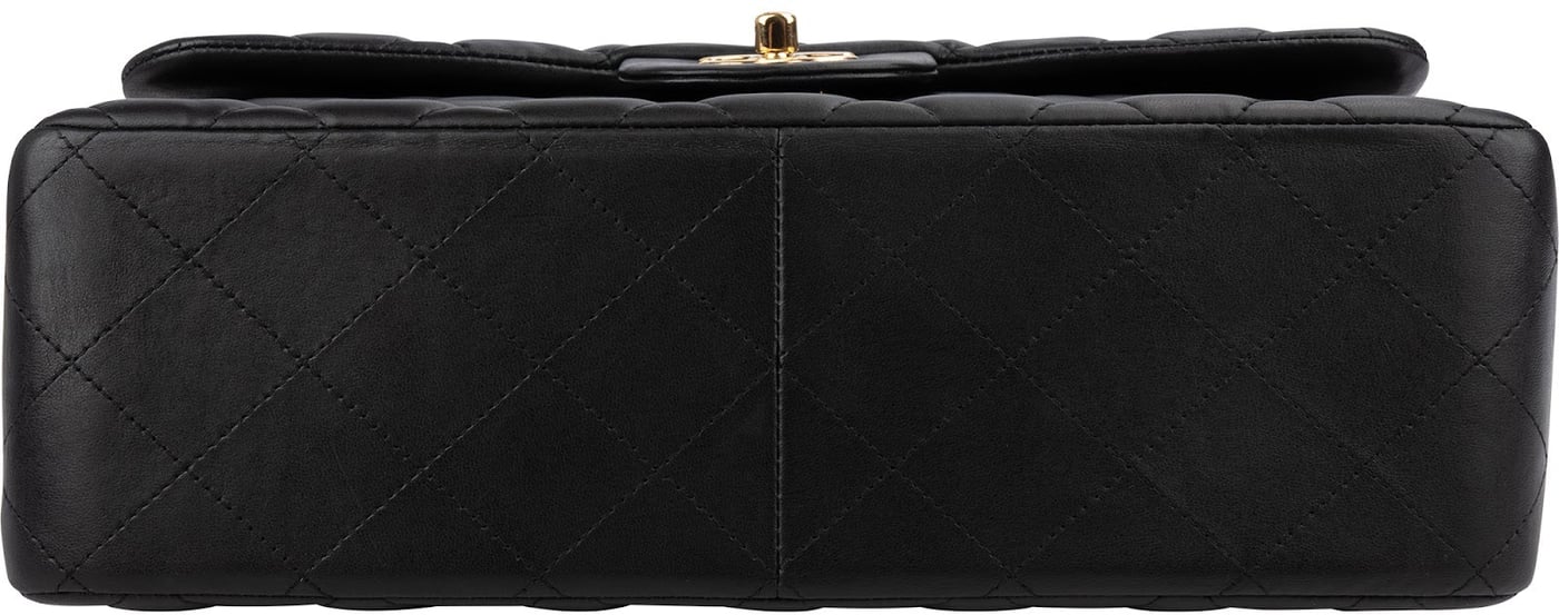 Chanel Quilted Lambskin Jumbo Double Flap Crossbody Bag