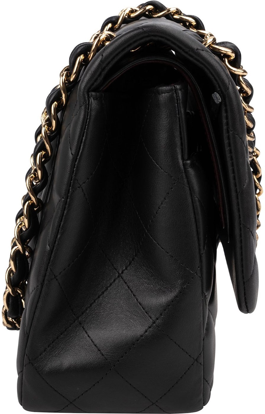 Chanel Quilted Lambskin Jumbo Double Flap Crossbody Bag