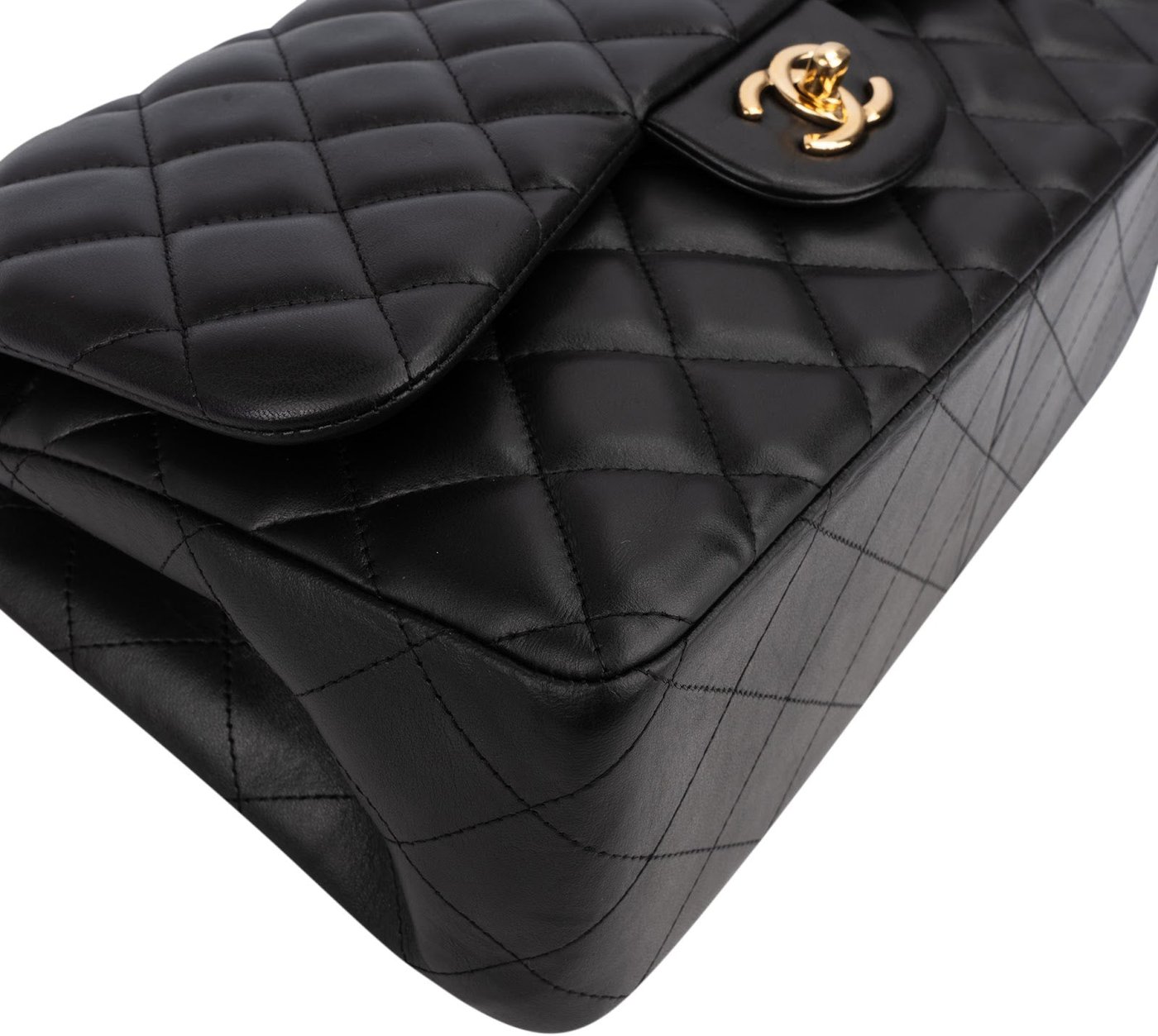 Chanel Quilted Lambskin Jumbo Double Flap Crossbody Bag
