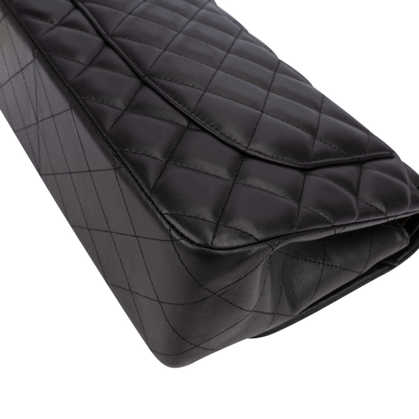 Chanel Quilted Lambskin Jumbo Double Flap Crossbody Bag