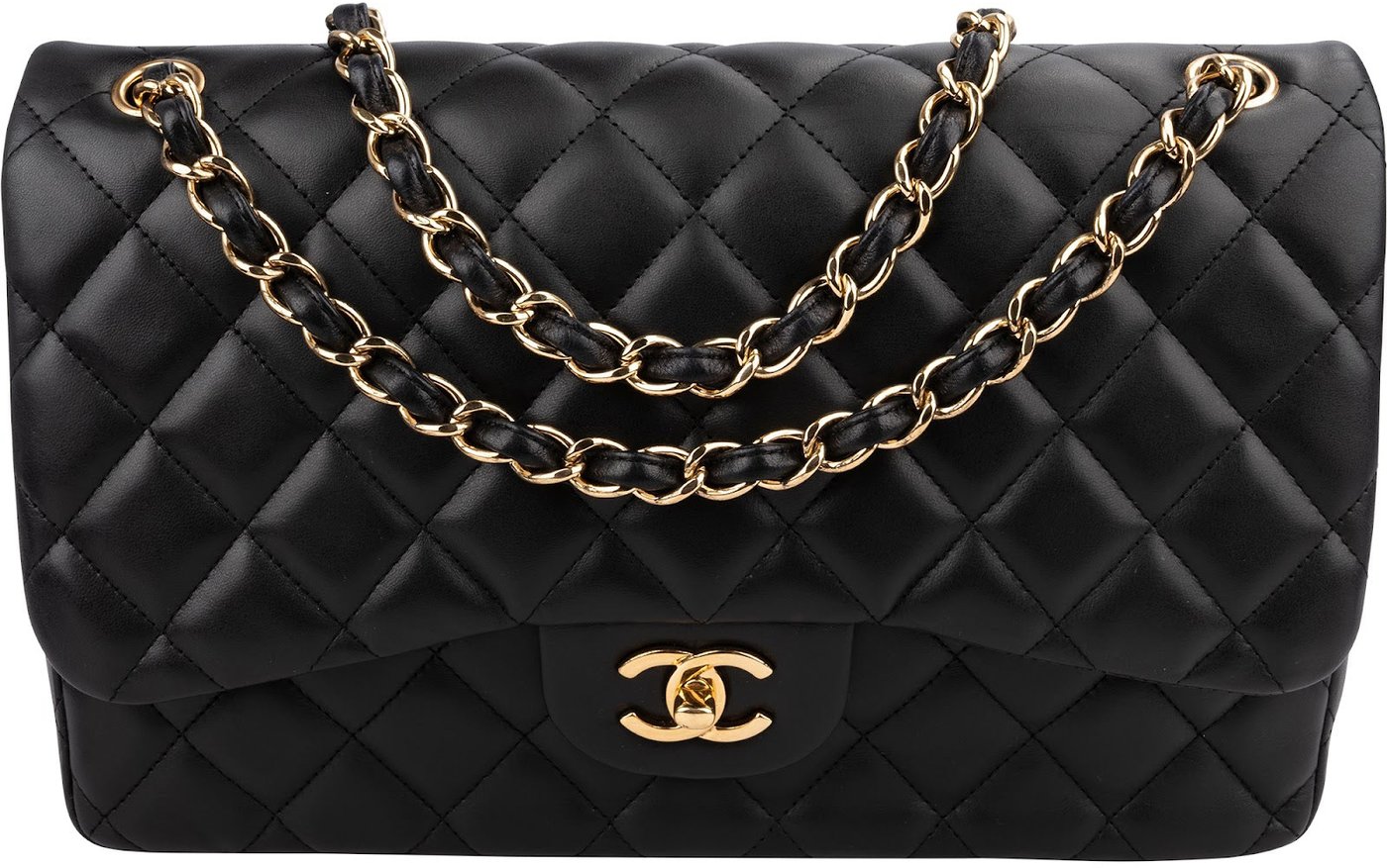 Chanel Quilted Lambskin Jumbo Double Flap Crossbody Bag