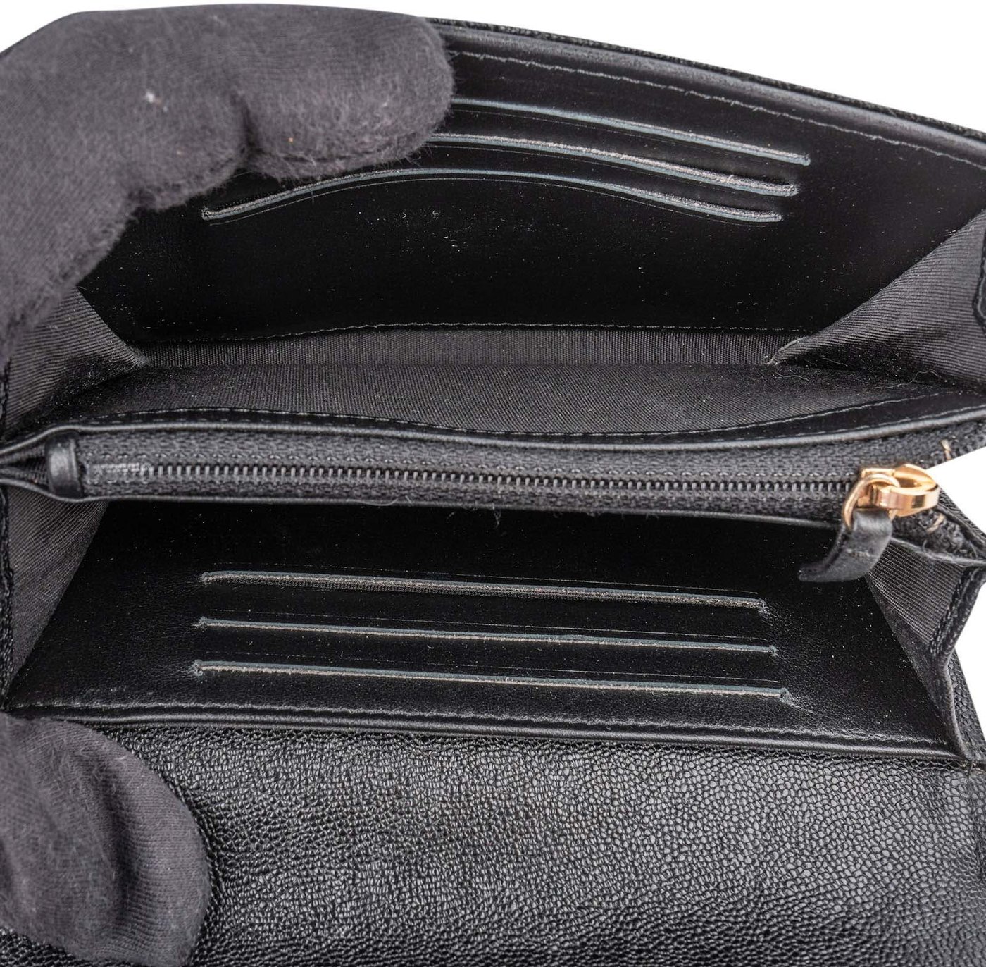 Chanel Caviar Leather Small Boy Wallet