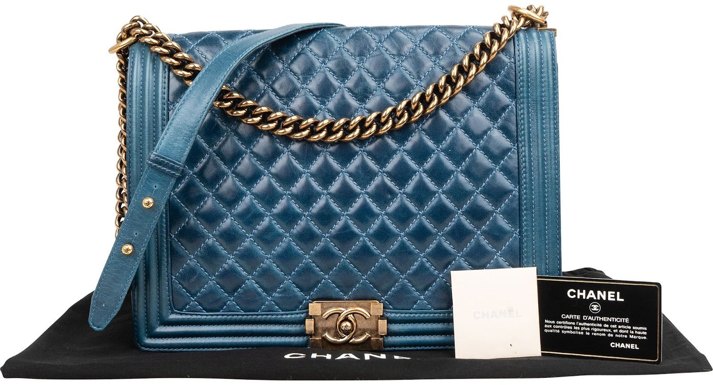 Chanel Quilted Calfskin Jumbo Boy Crossbody Bag