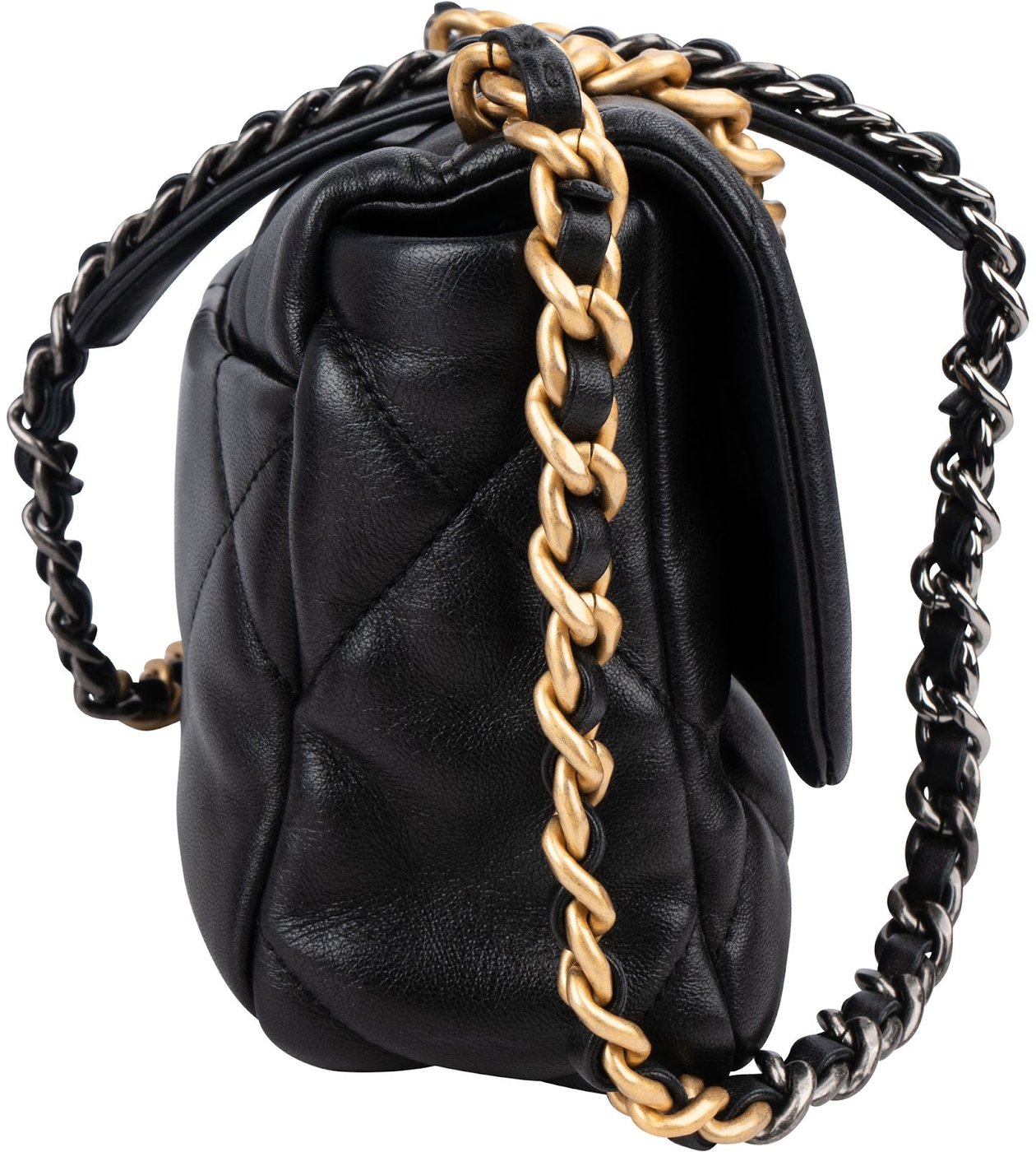 Chanel 19 Quilted Lambskin Leather Single Flap Crossbody Bag