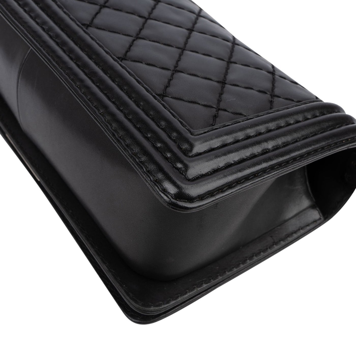 Chanel Quilted Lambskin Medium Boy Single Flap Crossbody Bag