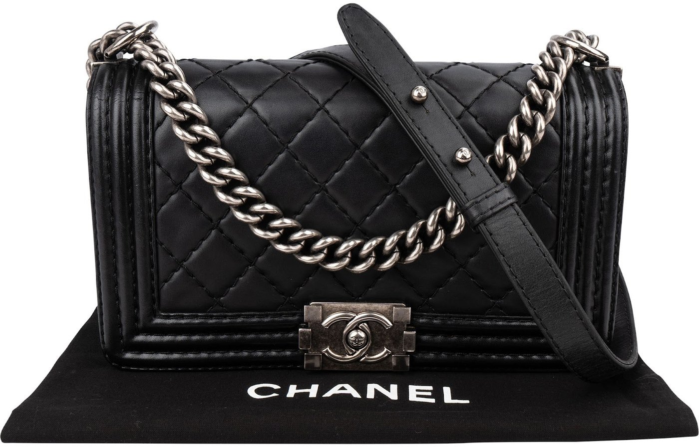 Chanel Quilted Lambskin Medium Boy Single Flap Crossbody Bag