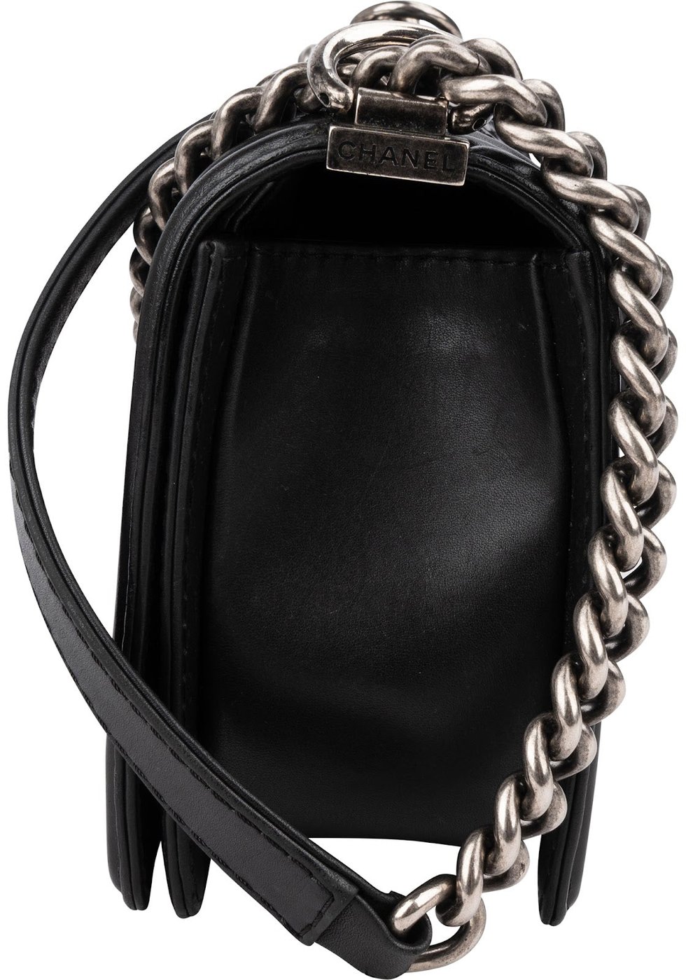 Chanel Quilted Lambskin Medium Boy Single Flap Crossbody Bag