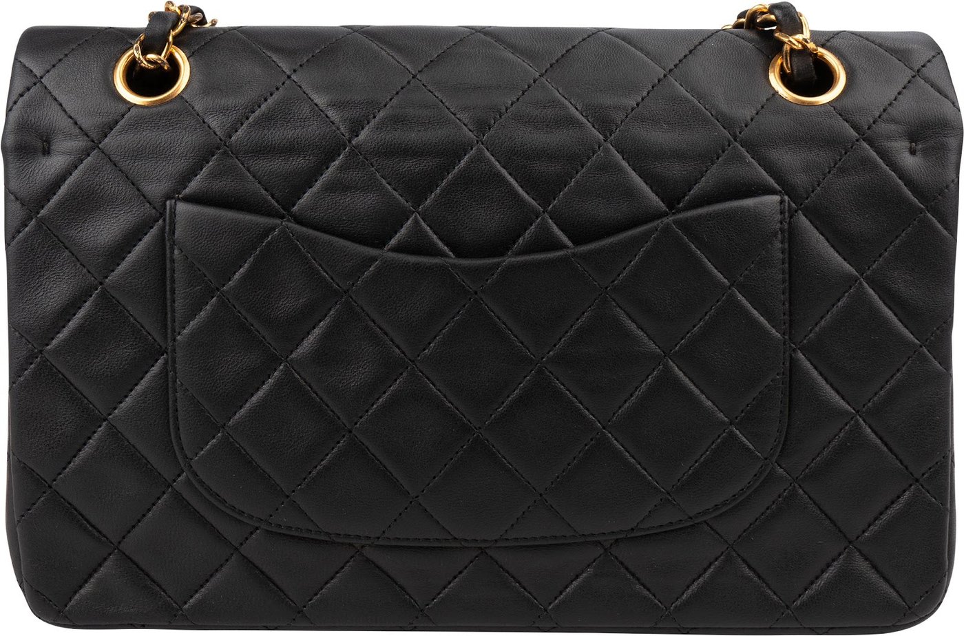 Chanel Quilted Lambskin 24K Gold Medium Double Flap Shoulder Bag