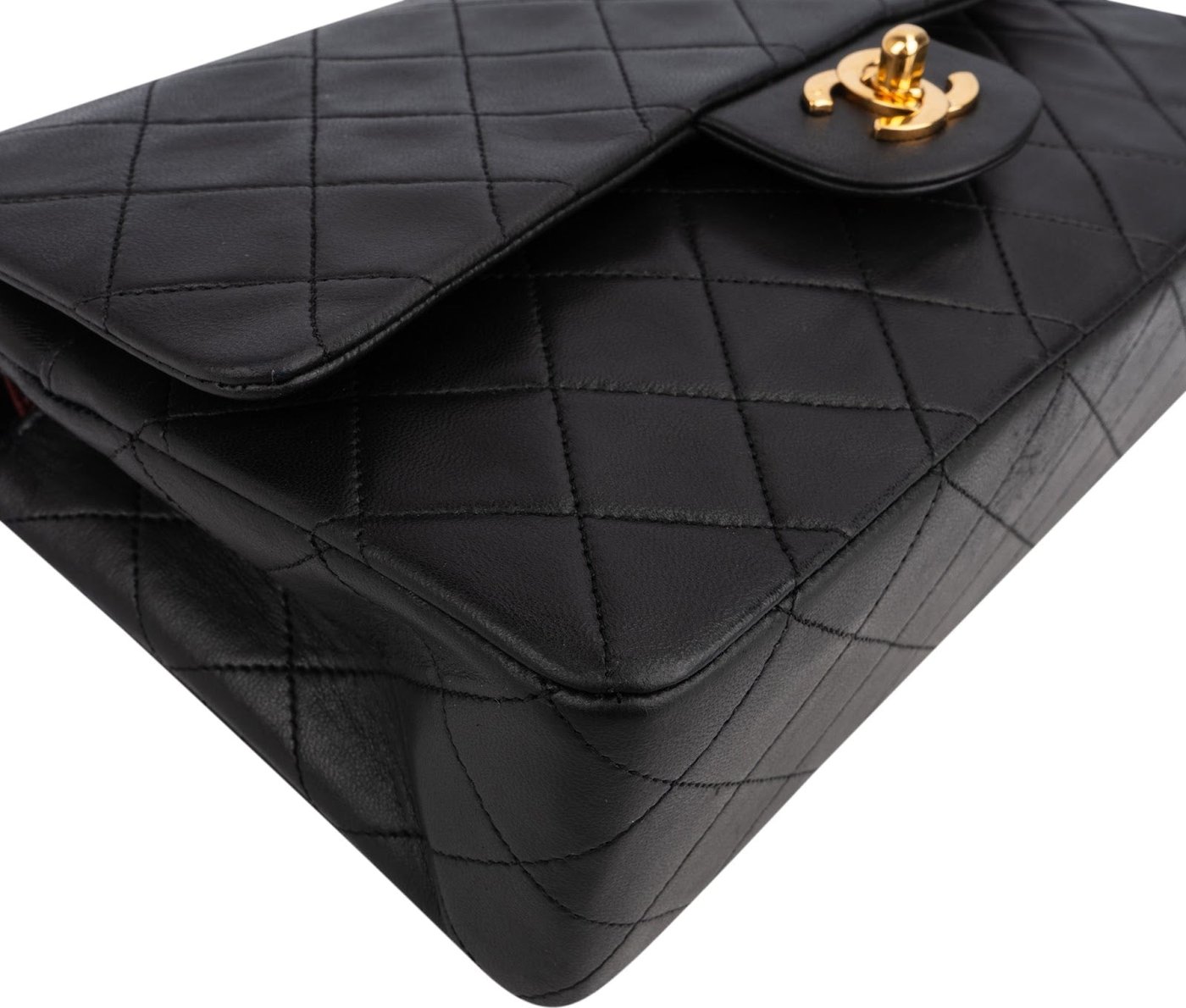 Chanel Quilted Lambskin 24K Gold Medium Double Flap Shoulder Bag