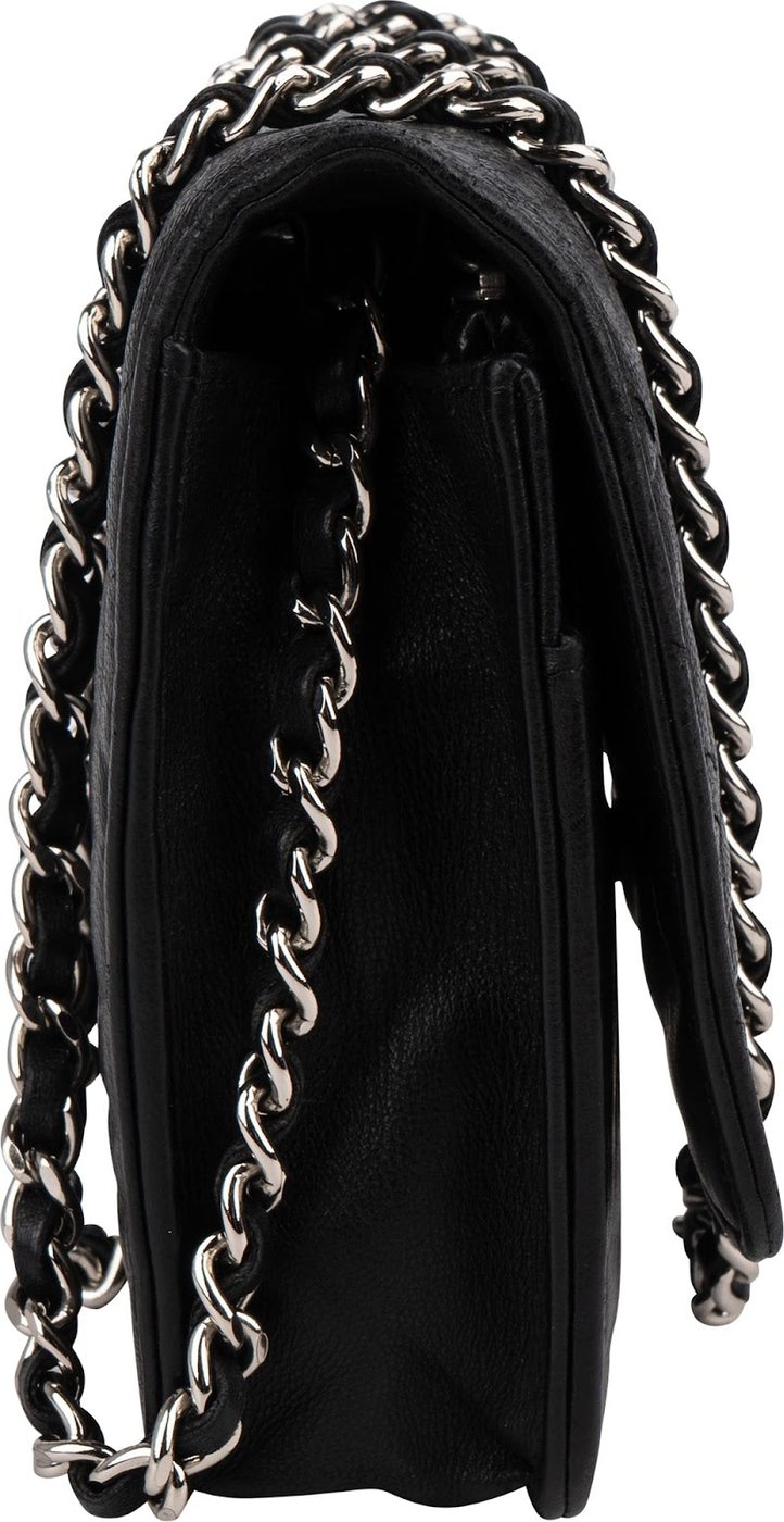 Chanel Camellia Embossed Lambskin Wallet On Chain Crossbody Bag
