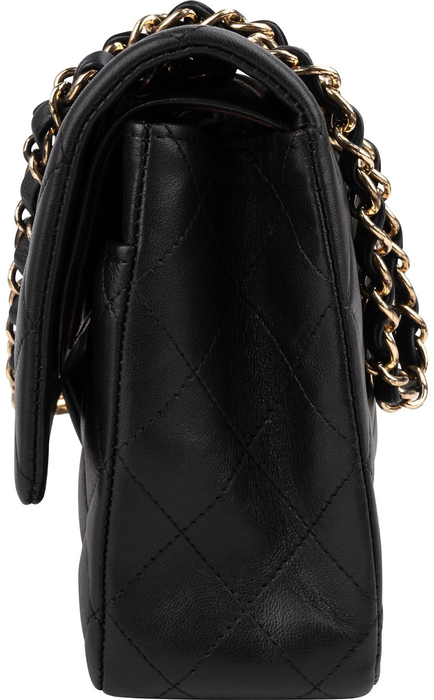 Chanel Quilted Lambskin Medium Double Flap Shoulder Bag