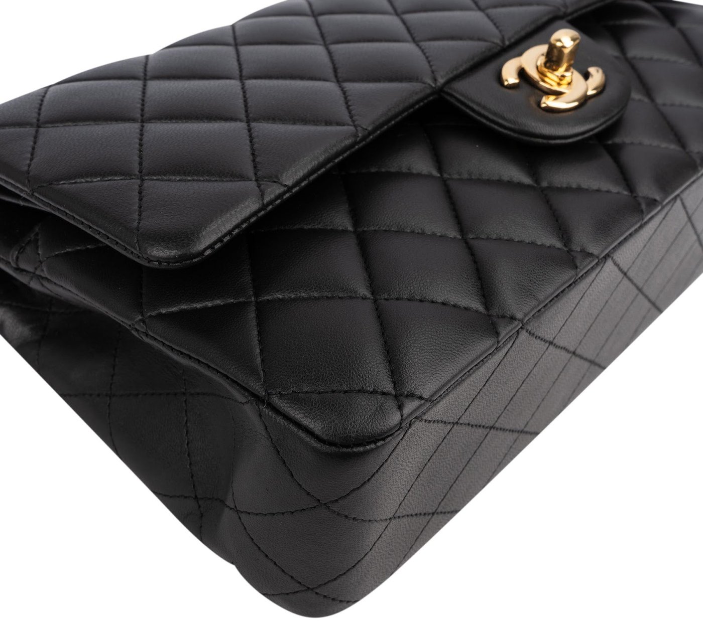 Chanel Quilted Lambskin Medium Double Flap Shoulder Bag