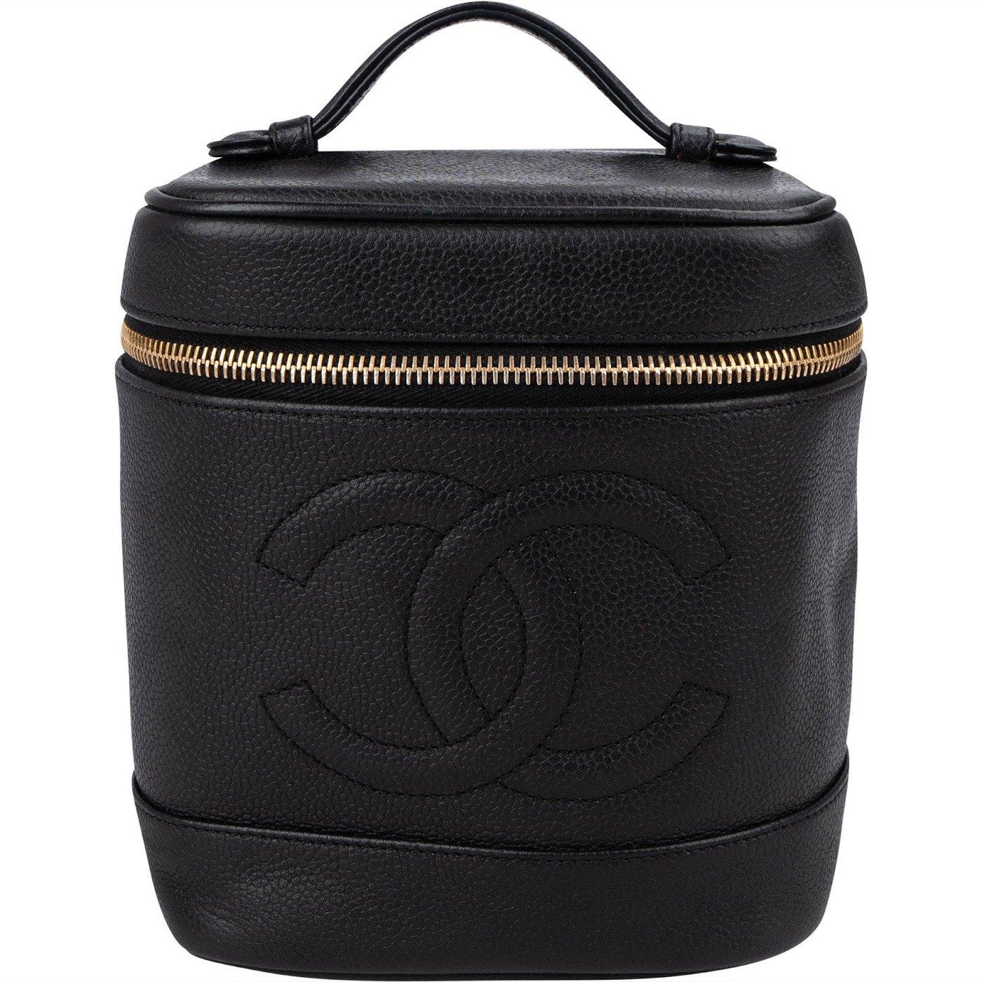 Chanel Caviar Leather CC Vanity Case Handbag