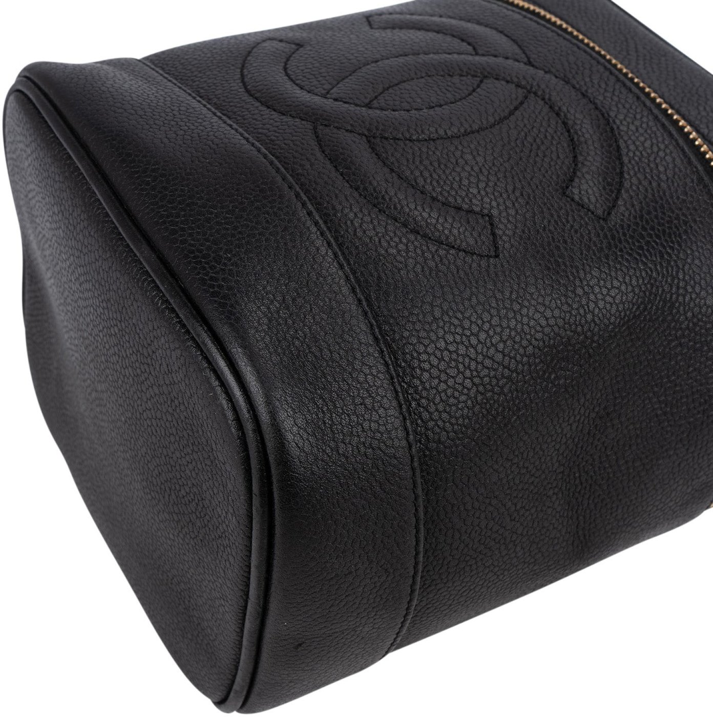 Chanel Caviar Leather CC Vanity Case Handbag