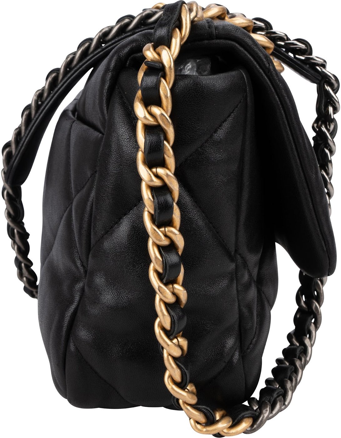 Chanel 19 Quilted Lambskin Single Flap Crossbody Bag Small