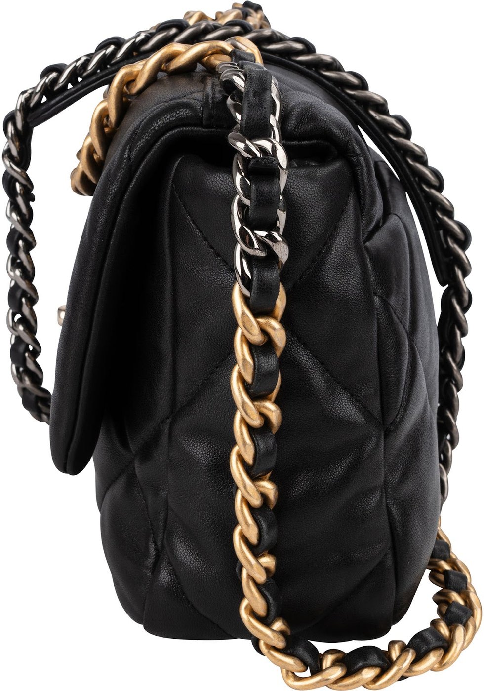 Chanel 19 Quilted Lambskin Single Flap Crossbody Bag Small