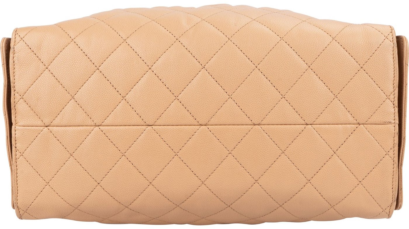 Chanel 25 Medium Quilted Caviar Leather CC Drawstring Shoulder Bag