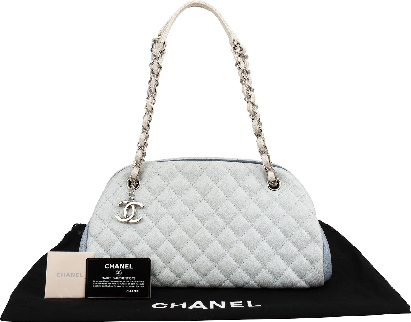 Chanel Quilted Caviar Leather Mademoiselle Bowling Shoulder Bag