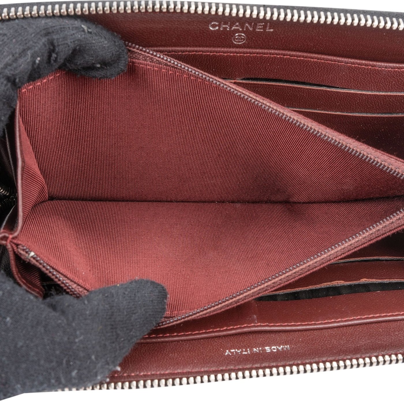 Chanel Quilted Lambskin Long Zipped Wallet