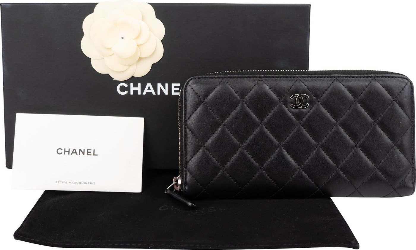 Chanel Quilted Lambskin Long Zipped Wallet