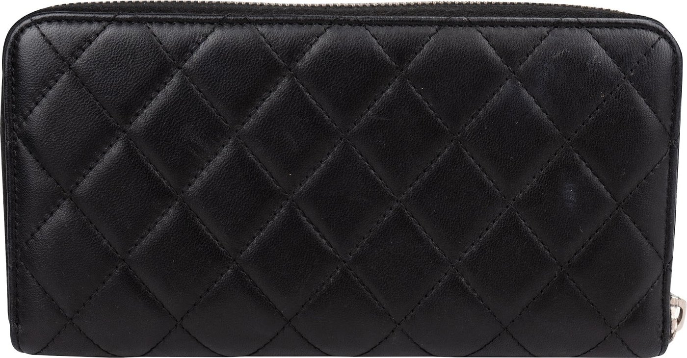 Chanel Quilted Lambskin Long Zipped Wallet