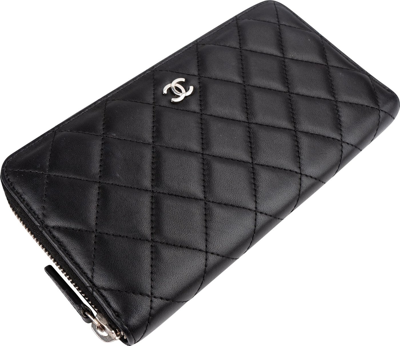 Chanel Quilted Lambskin Long Zipped Wallet