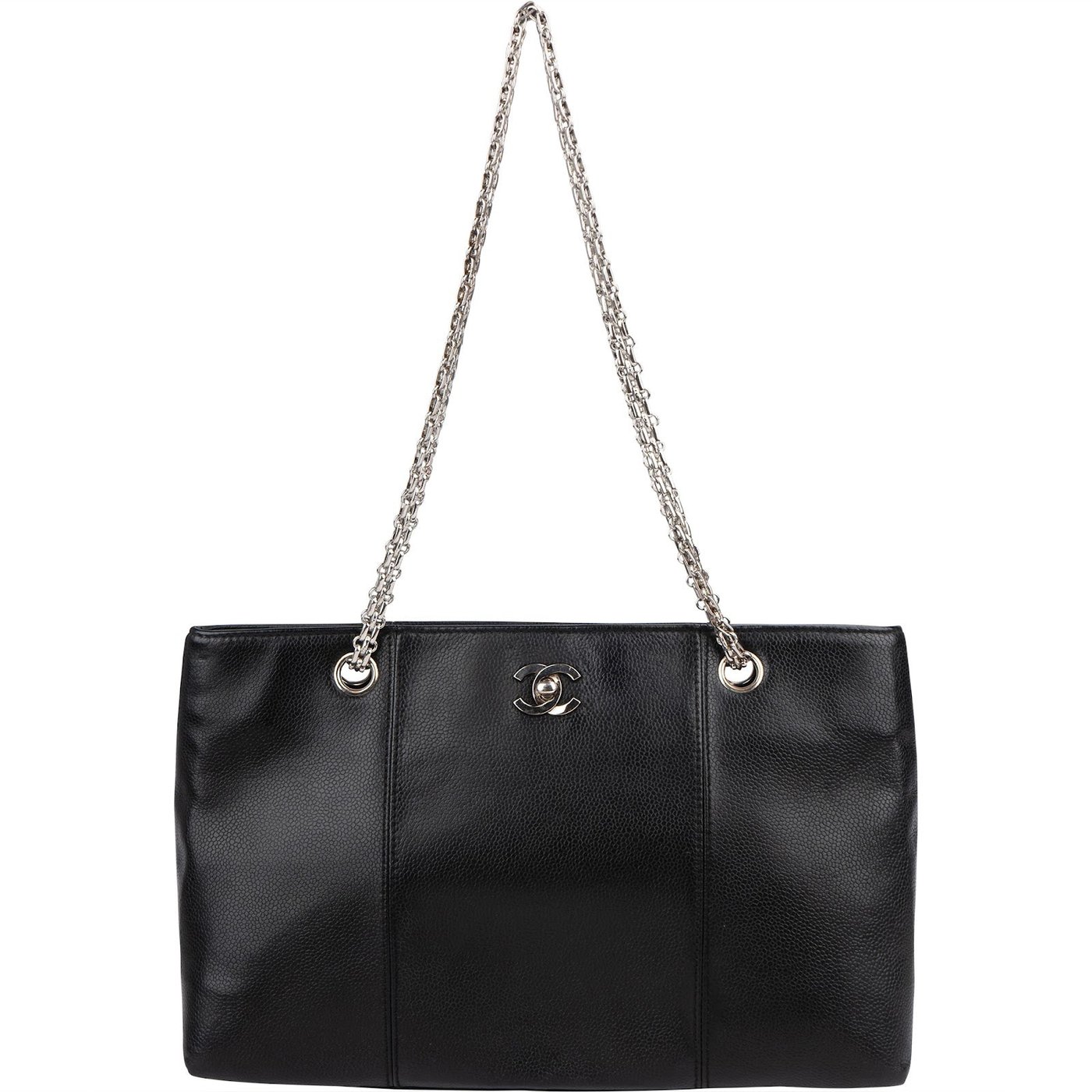 Chanel Caviar Leather Bijoux Chain Tote Shoulder Crossbody Bag