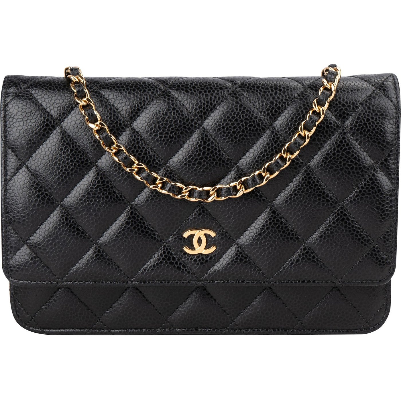 Chanel Caviar Leather Wallet On Chain Crossbody Bag