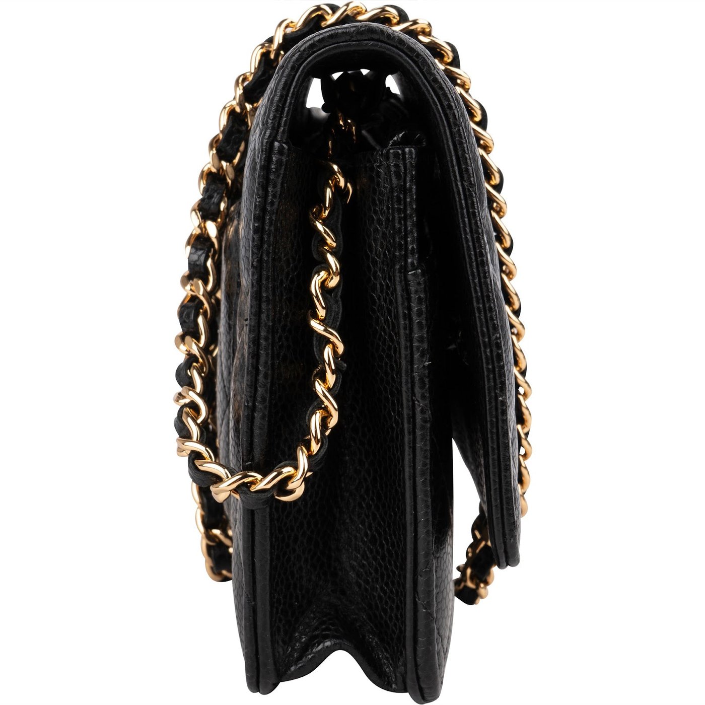 Chanel Caviar Leather Wallet On Chain Crossbody Bag