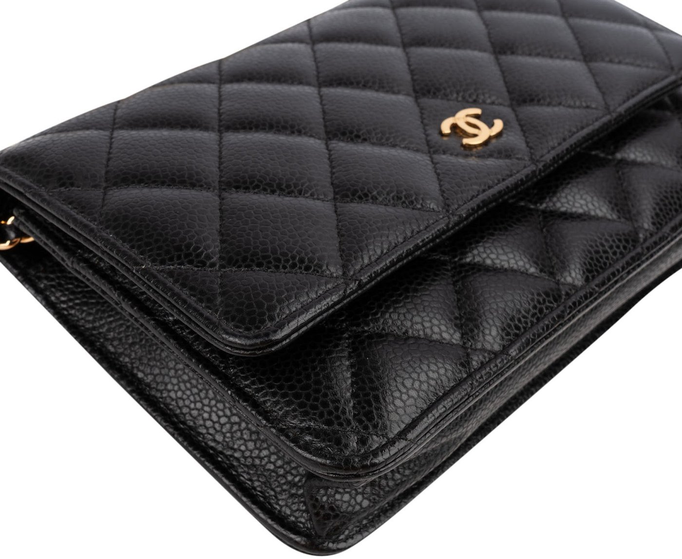 Chanel Caviar Leather Wallet On Chain Crossbody Bag