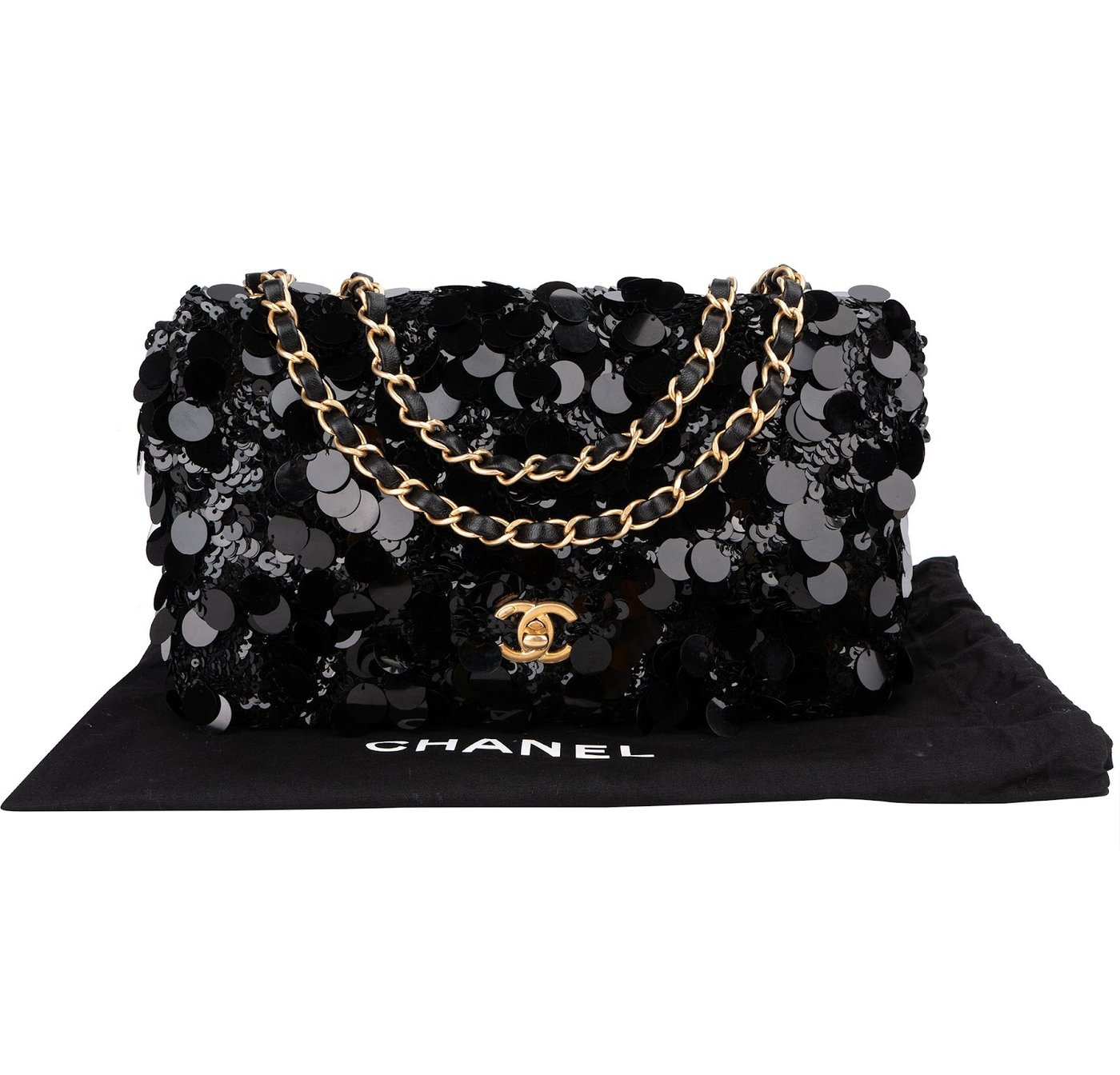 Chanel Limited Sequin Classic Medium Single Flap Crossbody Bag