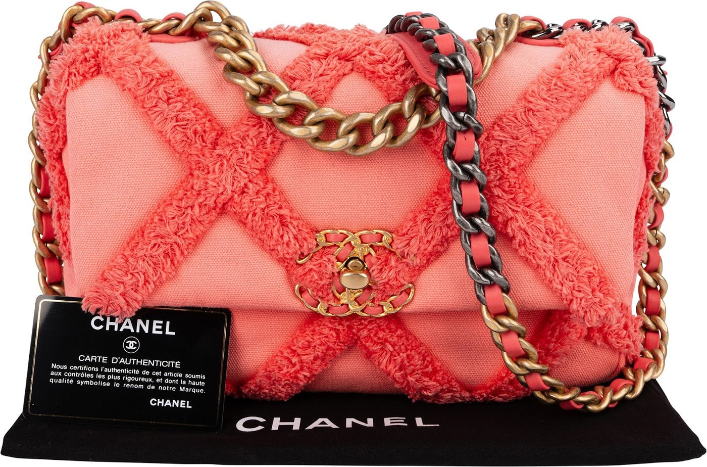 Chanel 19 Frayed Canvas Single Flap Crossbody Bag