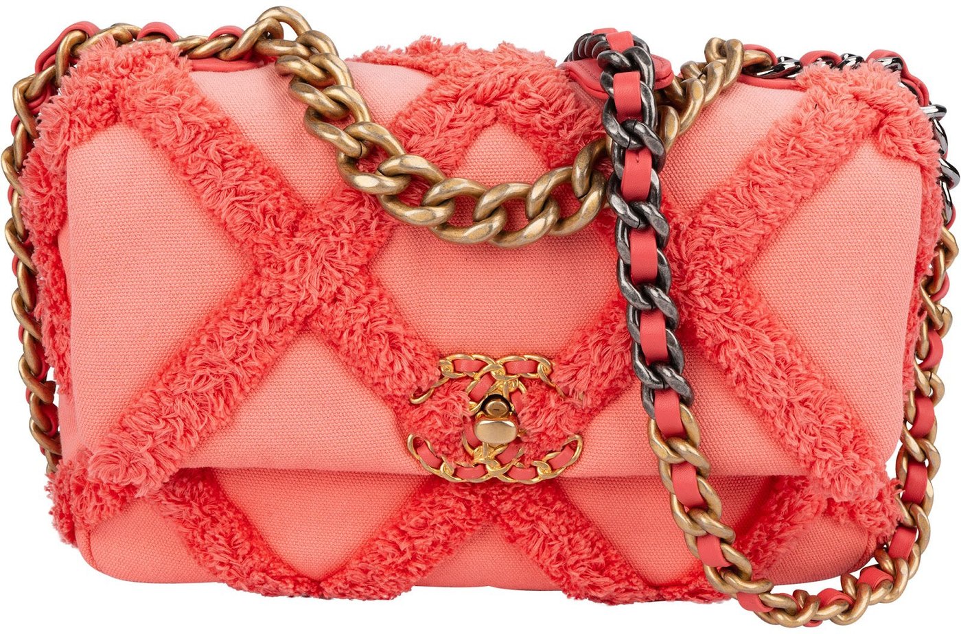 Chanel 19 Frayed Canvas Single Flap Crossbody Bag