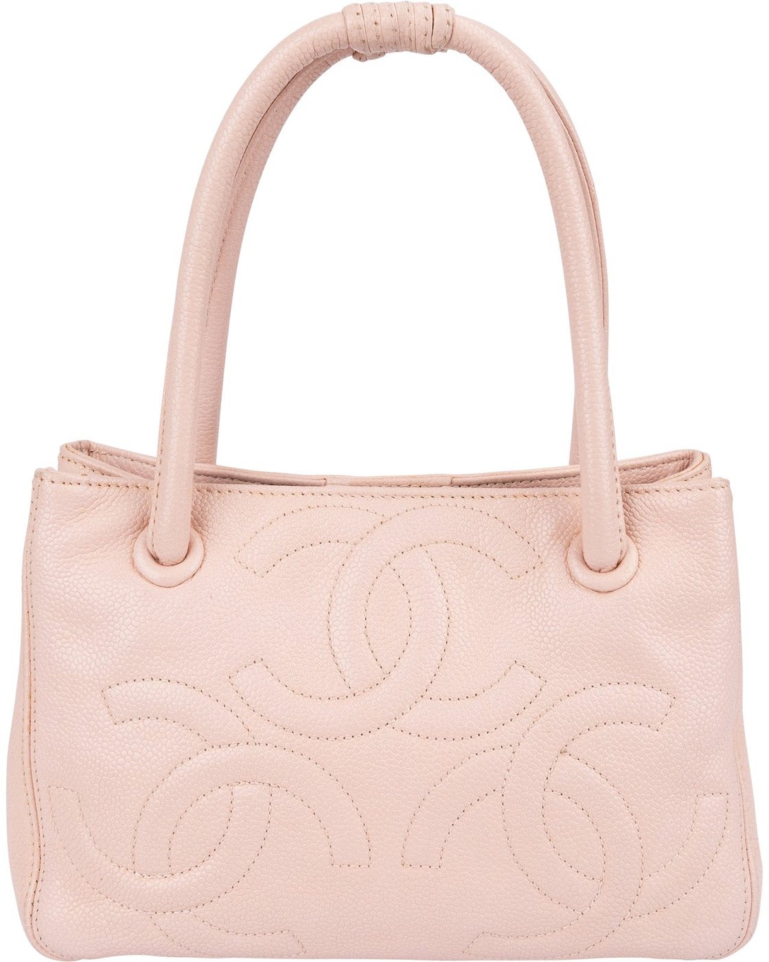 Chanel Caviar Leather Triple CC Small Tote Handbag