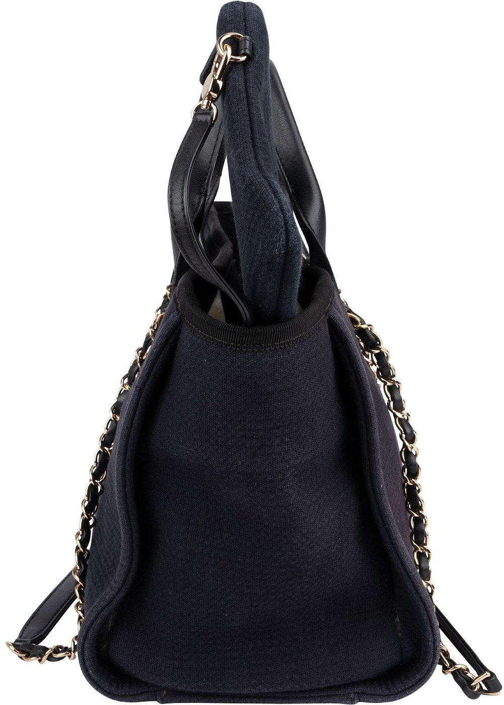 Chanel Canvas Deauville Small Tote Shoulder Bag