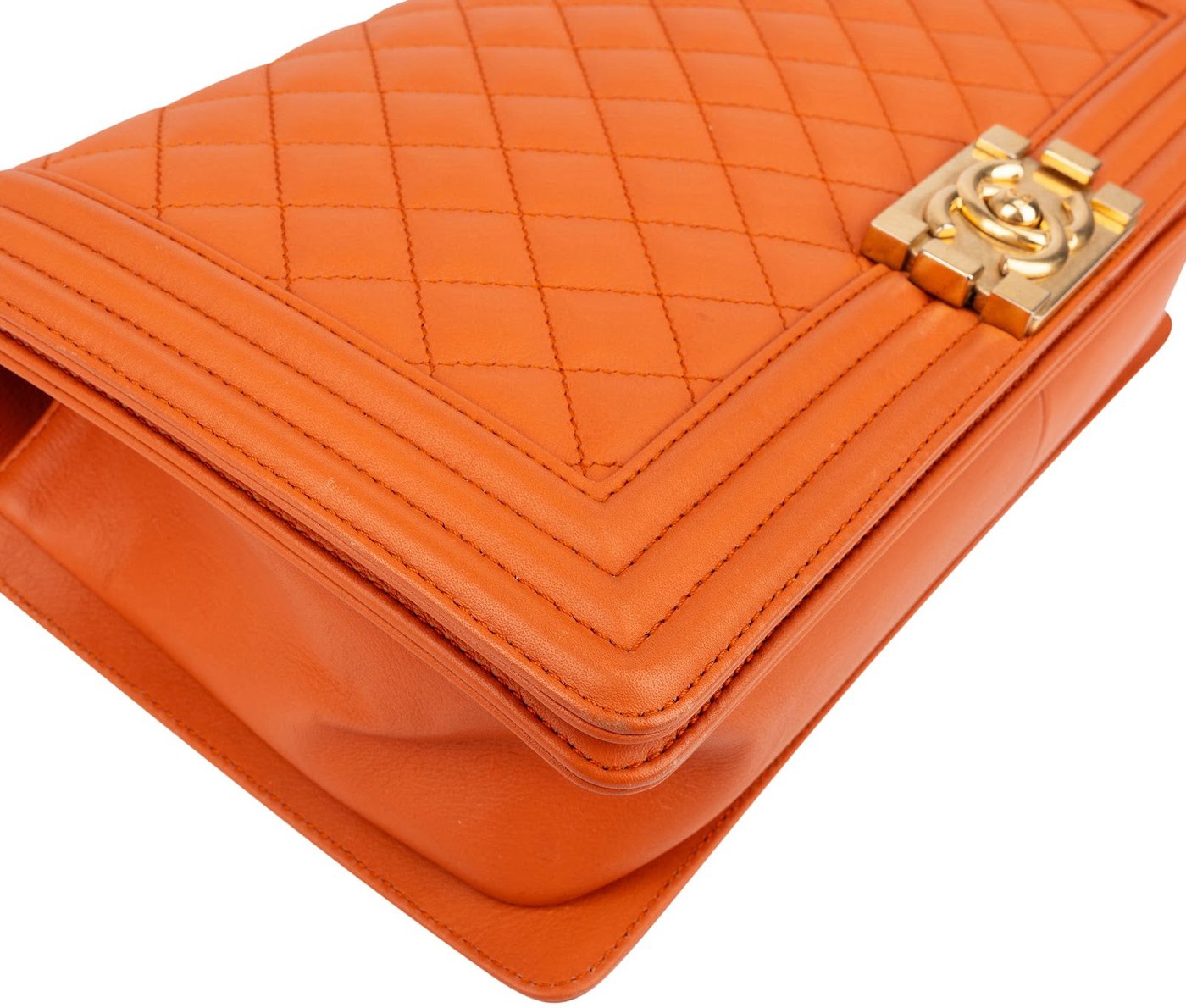 Chanel Quilted Lambskin Large Boy Single Crossbody Bag