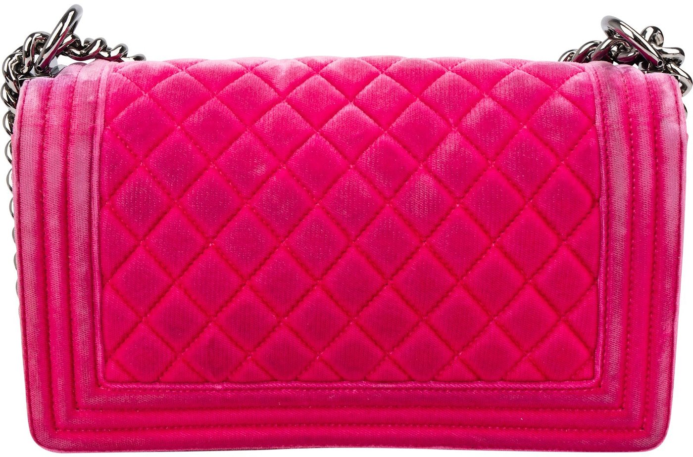 Chanel Quilted Velvet Medium Boy Single Crossbody Bag