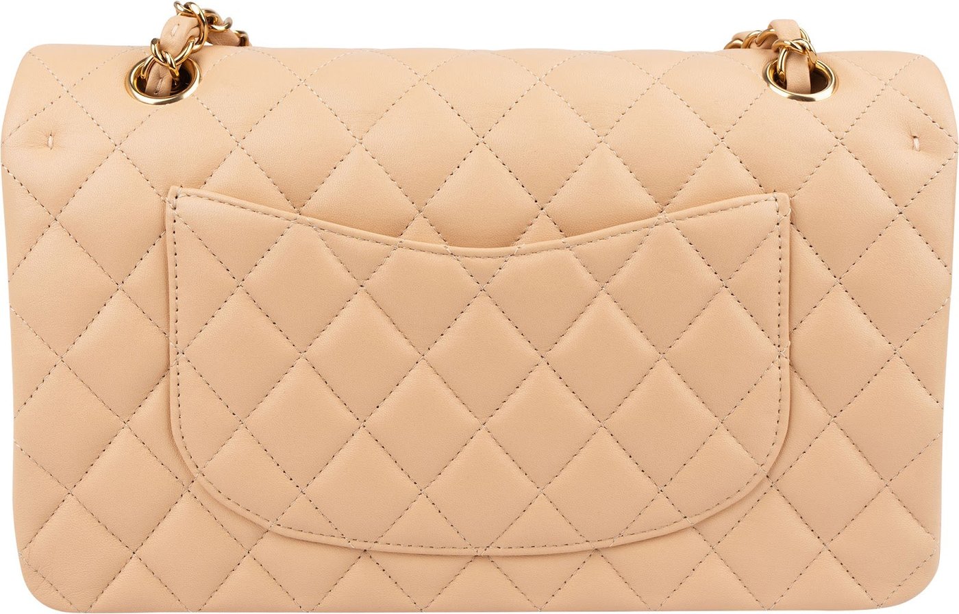 Chanel Quilted Lambskin Medium Double Flap Shoulder Bag