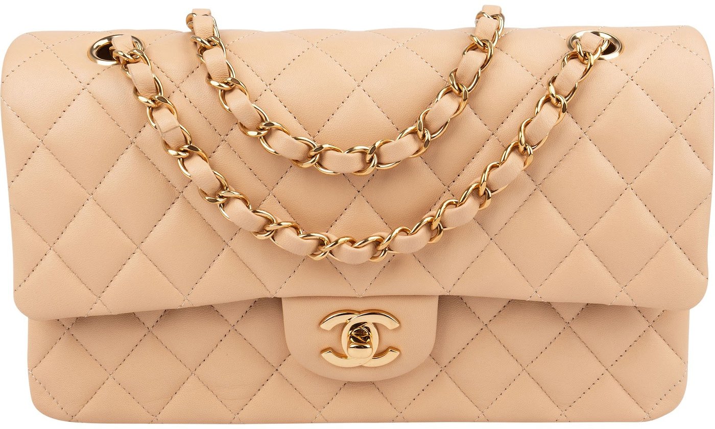 Chanel Quilted Lambskin Medium Double Flap Shoulder Bag